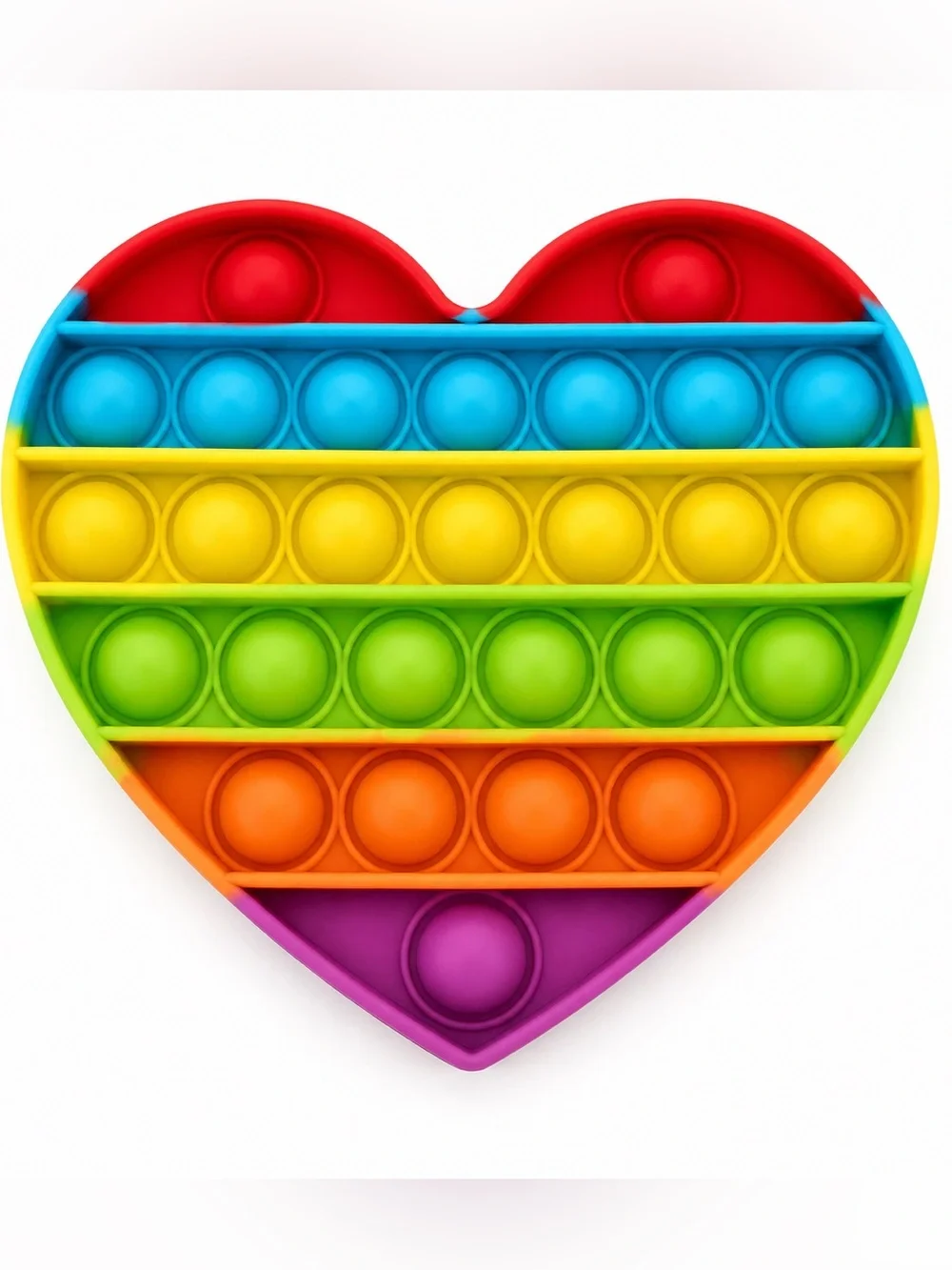 NEW Rainbow Heart Pop It Fidget Toy
